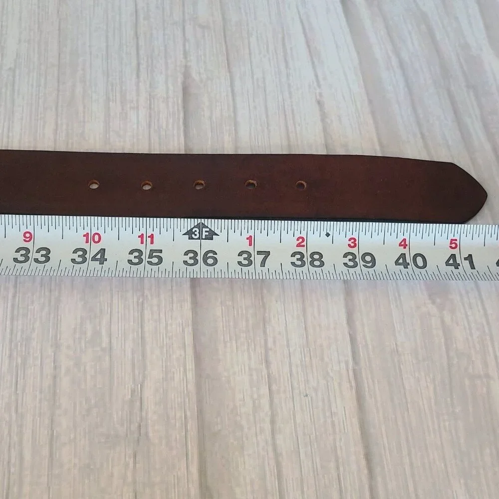 Vintage Old Navy Italian Leather Belt Boho Buckle Womens Measures L USA - Picture 5 of 8